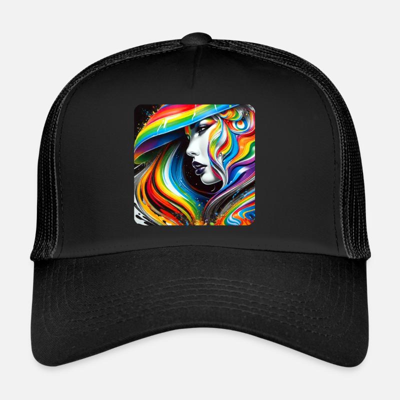 Femme dans le style graffiti Casquette trucker 