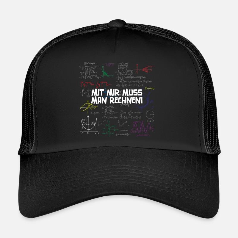 Mit Mir Muss Man Rechnen - Trucker Cap - Schwarz/Schwarz