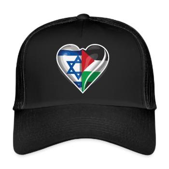 Peace - Israel and Palestine united - Trucker Cap - black/black - Front