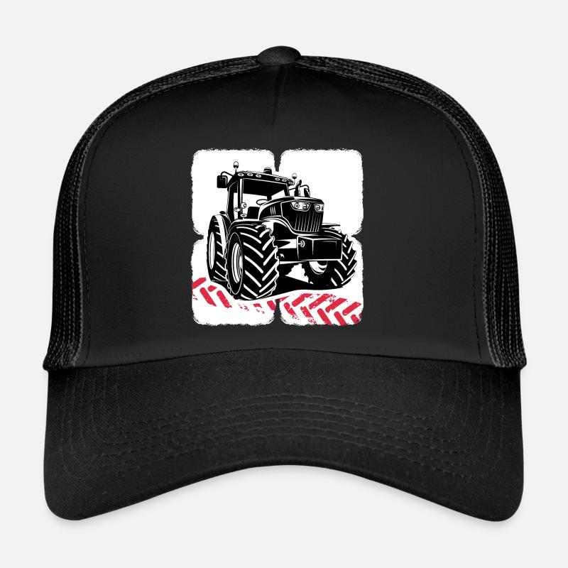Traktor Traktorfahrer Traktorreifen - Trucker Cap - Schwarz/Schwarz