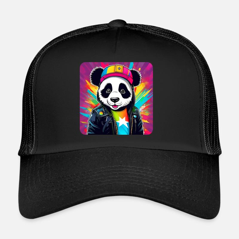 Cool colorful panda bear in graffiti style Trucker Cap