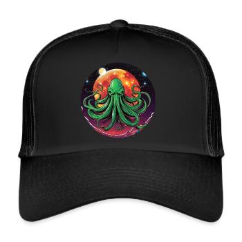 Immortal Cthulhu monster in space - Trucker Cap - black/black - Front