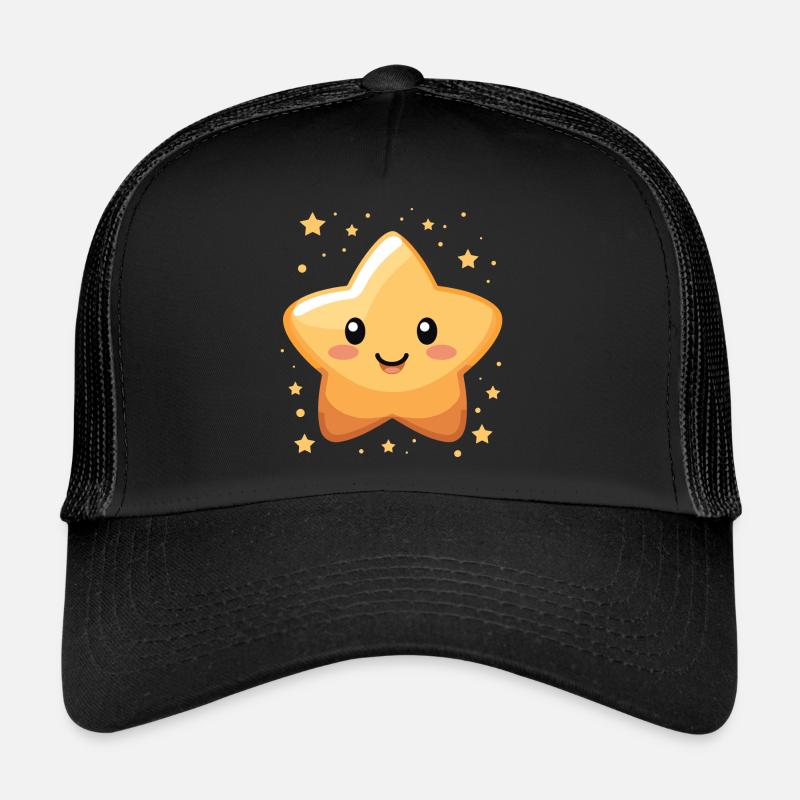 Lachender Stern Nachthimmel Spass Geschenk Trucker Cap