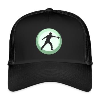Table Tennis Player Table Tennis Racket Table - Trucker Cap - black/black - Front