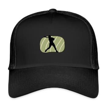Softball Player Softball Player Softball Player - Trucker Cap - black/black - Front