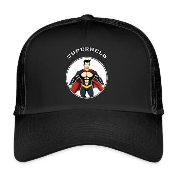 Superheld - Trucker Cap - Schwarz/Schwarz - Vorne