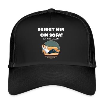 Sofa - Trucker Cap - Schwarz/Schwarz - Vorne