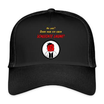 Schlechte Laune - Trucker Cap - Schwarz/Schwarz - Vorne