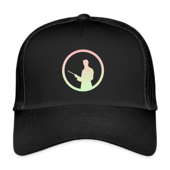 Billiard player Billiard player Billiard ball - Trucker Cap - black/black - Front