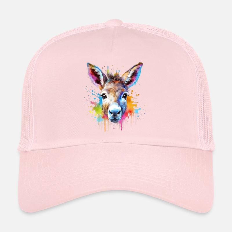 Mets un peu de couleur avec cet bébé âne! Casquette trucker 