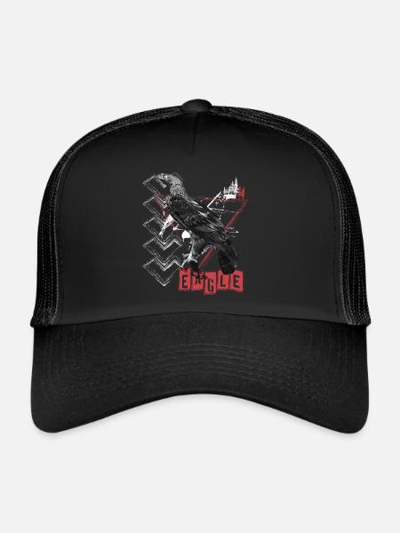 Tatouage Crâne Hardcore Sauvage - Casquette trucker  - noir/noir - Devant
