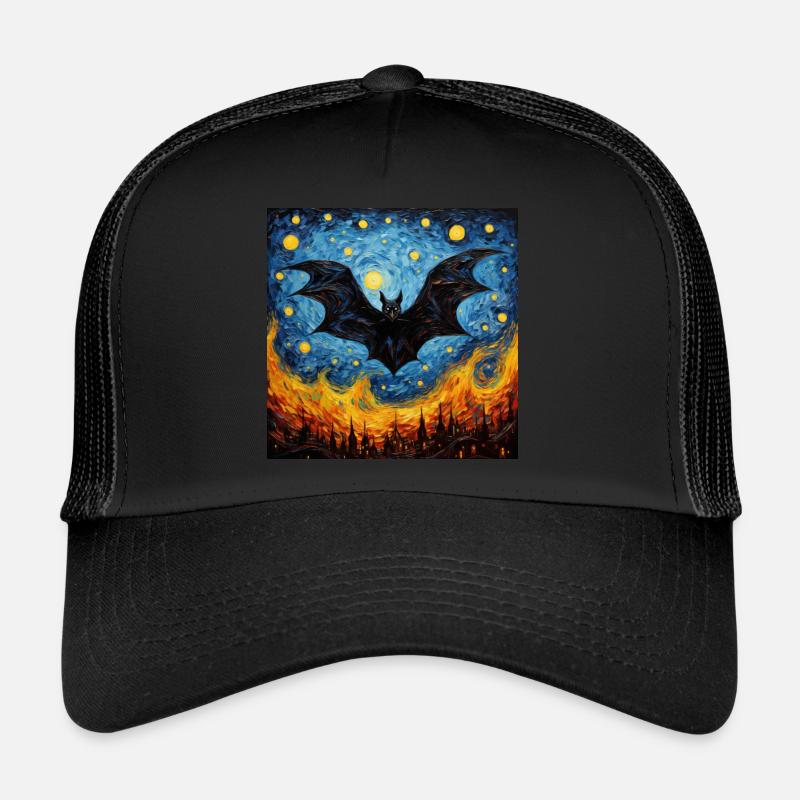 fledermaus, van gogh, sternennacht, tier Trucker Cap