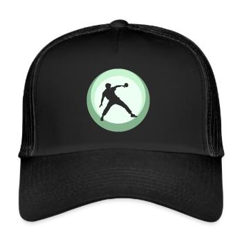 Tischtennisspieler Tischtennisschläger - Trucker Cap - Schwarz/Schwarz - Vorne