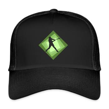 Softball Baseball Softball Bat - Trucker Cap - black/black - Front