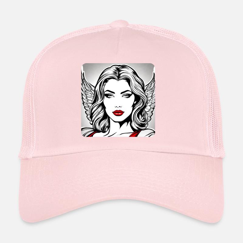 Engel mit roten Lippen Trucker Cap