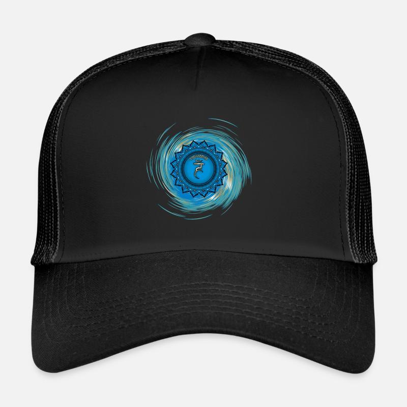 Vishuddha Fünftes Chakra - Trucker Cap - Schwarz/Schwarz