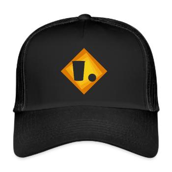 Beerpong Bierpong Party - Trucker Cap - Schwarz/Schwarz - Vorne