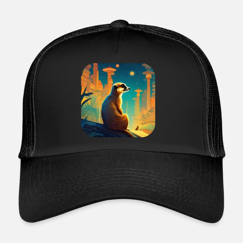 Suricate mignon en automne Casquette trucker 