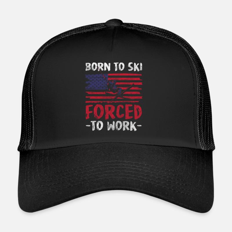 Skiing Skiing Downhill Ski area - Trucker Cap - black/black