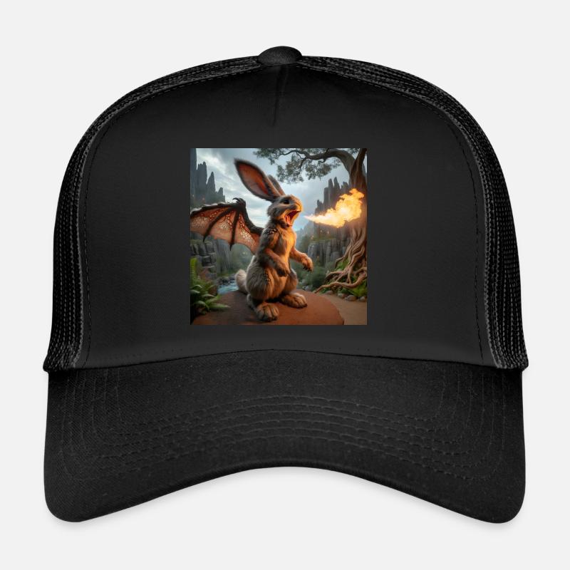Dragon lapin cracheur de feu #17 Casquette trucker 