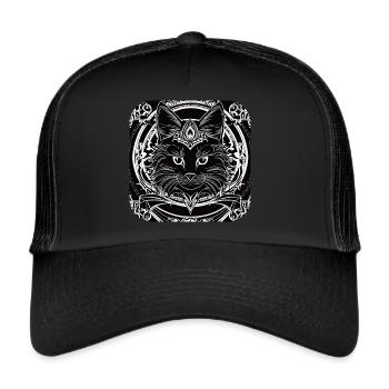 Cool gothic cat - Trucker Cap - black/black - Front