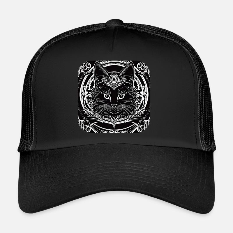 Cool gothic cat Trucker Cap