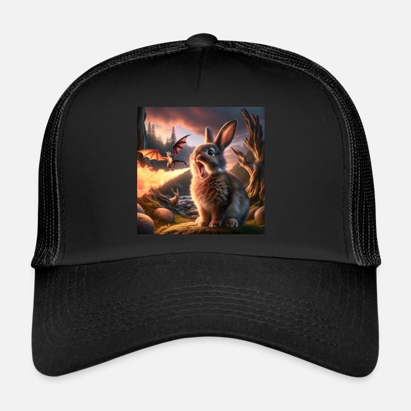 Dragon Lapin Cracheur de Feu #26 Casquette trucker 