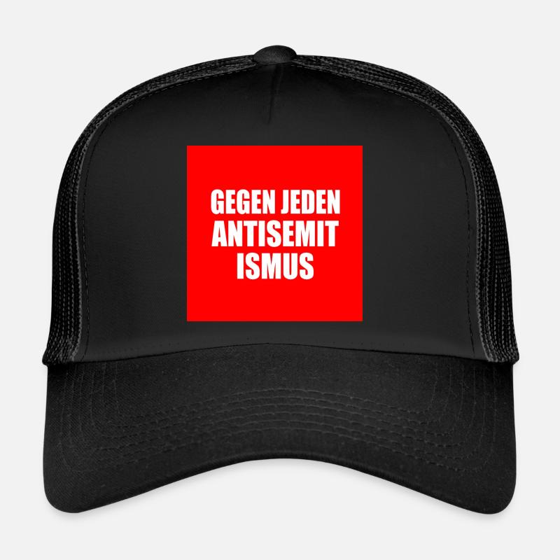Gegen jeden antisemitismus - Trucker Cap - Schwarz/Schwarz