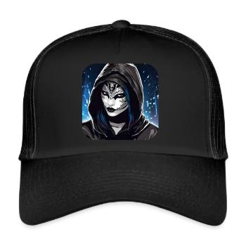 Fille Cyberpunk Cool - Casquette trucker  - noir/noir - Devant