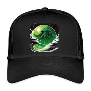 Immortal Cthulhu monster in space - Trucker Cap - black/black - Front