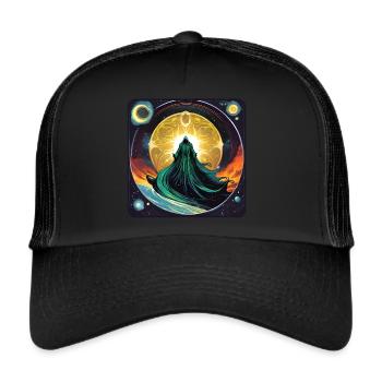 Mystical God in the Universe - Trucker Cap - black/black - Front
