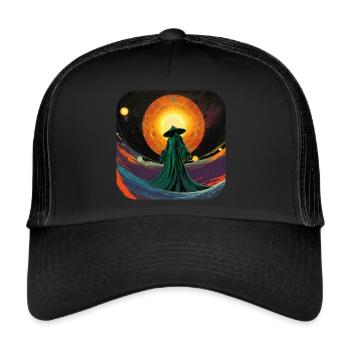 Mystical God in Space - Trucker Cap - black/black - Front
