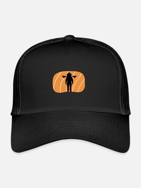 Bienen Beekeeping Beekeeping - Trucker Cap - Schwarz/Schwarz - Vorne