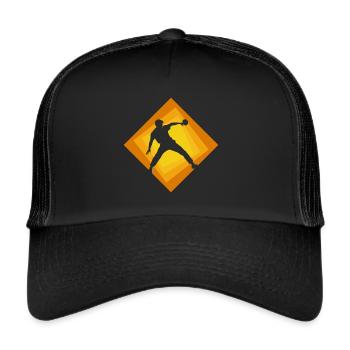 Table tennis, table tennis ball, table tennis player - Trucker Cap - black/black - Front