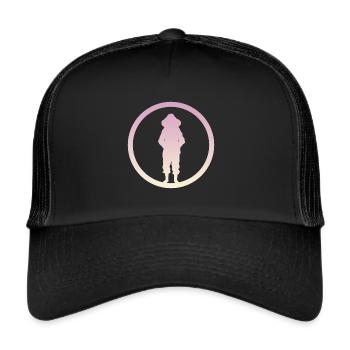 Bees Honey Bee Beekeeping - Trucker Cap - black/black - Front