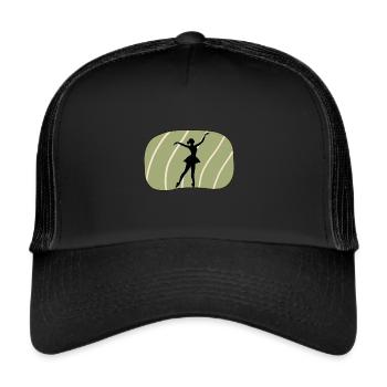 Ballet Dancer Swan Lake Ballet Dancer - Trucker Cap - black/black - Front