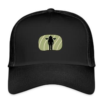 Bienen Beekeeping Bienen - Trucker Cap - Schwarz/Schwarz - Vorne