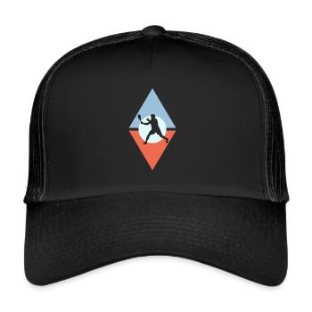 Rackets Squash Rackets Squash Players - Trucker Cap - black/black - Front