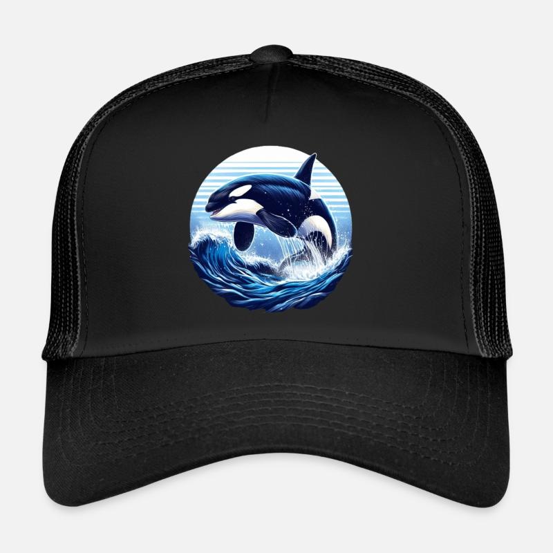 Orque bleue - Casquette trucker  - noir/noir