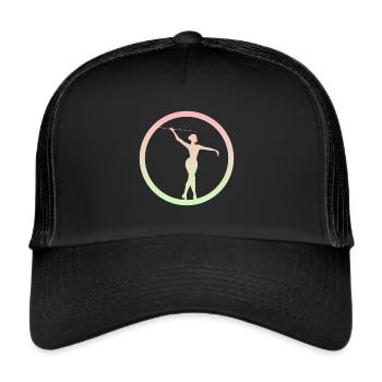 Dancing Baton Twirling Twirling - Trucker Cap - black/black - Front