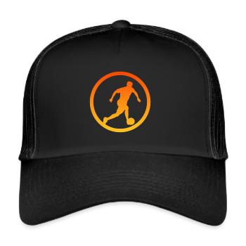 Ballon de plage, joueur de beach soccer w - Casquette trucker  - noir/noir - Devant