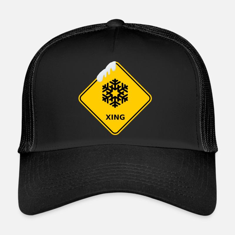Jeu de traversée « flocons de neige » avec calotte neigeuse Casquette trucker 