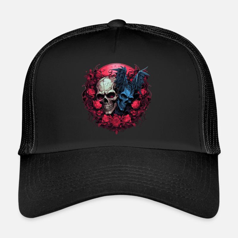 Abstrait Diable Satan Squelette Démons Casquette trucker 