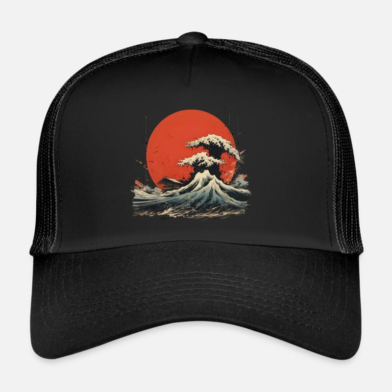 japanese Wave Trucker Cap