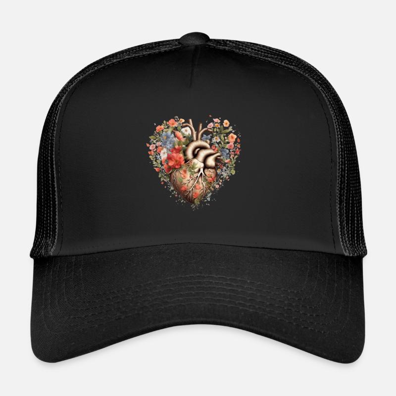 Herz mit Blumen Trucker Cap
