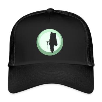 Klettern Bergsteigen Seilklettern - Trucker Cap - Schwarz/Schwarz - Vorne