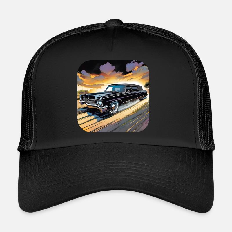 Cool Vintage Hearse - Trucker Cap - black/black