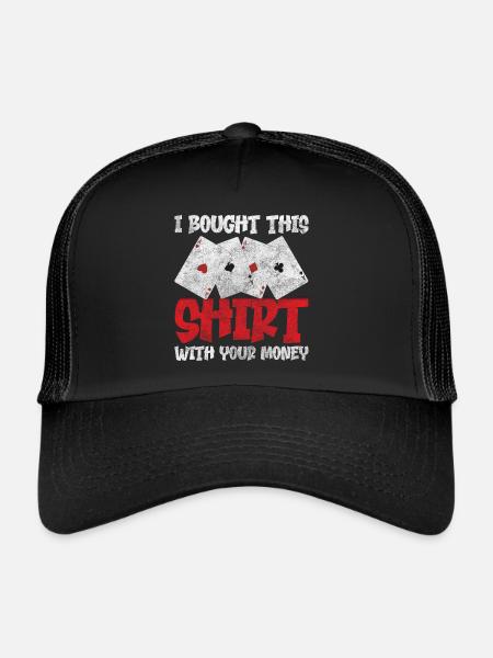 Player Casino Poker Skat - Trucker Cap - black/black - Front