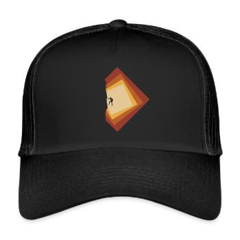 Seilklettern Alpinismus Klettern - Trucker Cap - Schwarz/Schwarz - Vorne