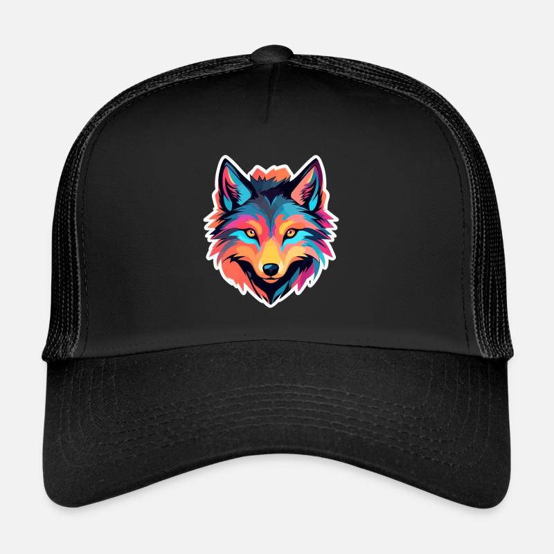 Wolf Zeichnung Trucker Cap